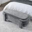 Banc rembourré en chenille gris avec grand rangement - 51,5 po x 20,5 po x 17 po, pour le salon, la chambre à coucher, le vestibule, le banc de repose-pieds à utilisation confortable, confortable, sans salle de réunion ni vestibule