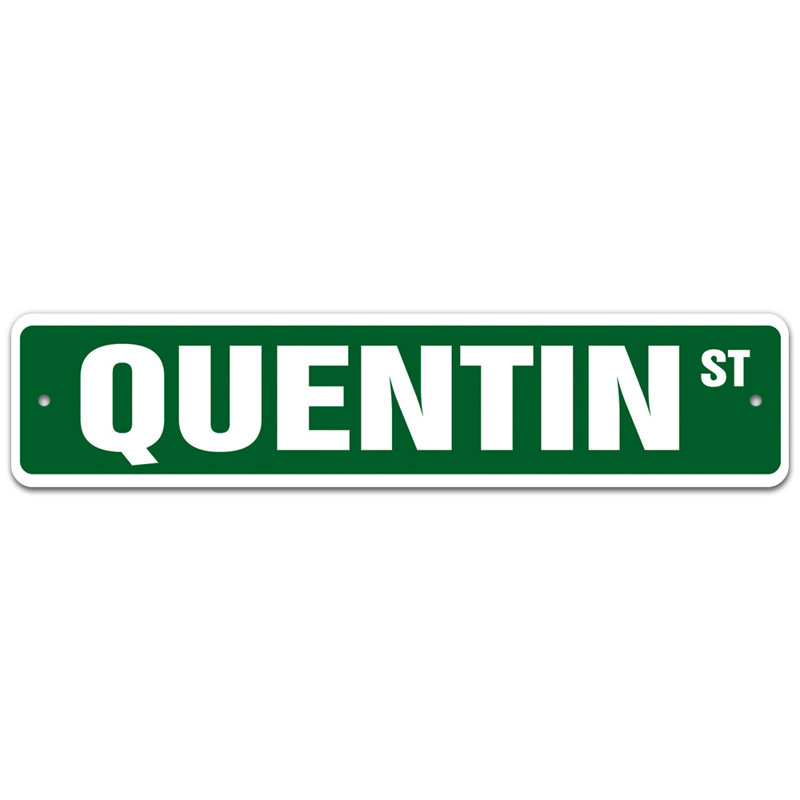 Plaque de rue Dannica, H 7 po x l 30 po x P 0,1 po