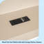 Lit plateforme en bois avec tablettes de rangement, tiroirs, station de charge et tête de lit tapissier -2023195041-2023195042