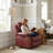 Red Manual Function Lounge Chair | Breathable Leather | 100000 Scratch Resistant | 110-115 ° Reclining | Solid Wood Frame-1758263597