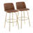 Swivel Upholstered Counter Stool with Metal Frame