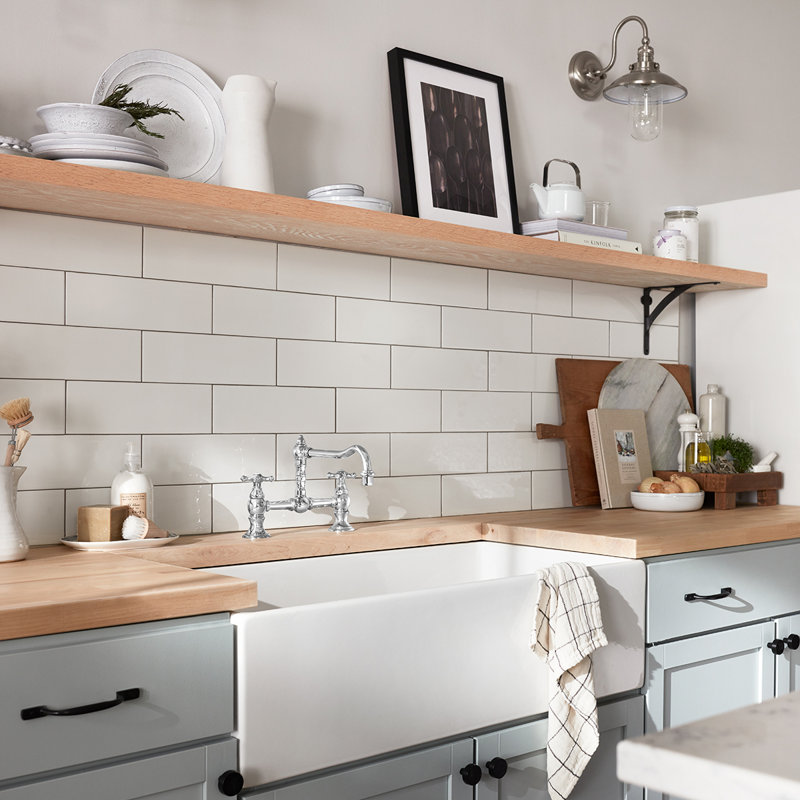 Proper Double Handle Kitchen Faucet, Polished Brass