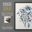 Indigo Wild Roses I, reproduction encadrée - bois massif-1934179147-1934179142