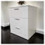 Commode blanche à trois tiroirs Morgan