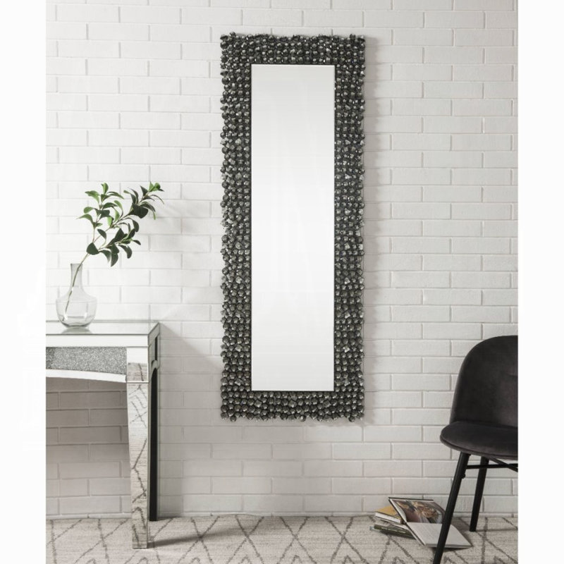 Mentone Faux Gemstones Flat Mirror, 63" H x 24" W
