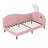 Full Size Upholstered Rabbit-Shape Daybed, Sofabed with Rabbit Ear Headboard for Playful and Functional Design-1624639682