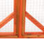 Cage à chat en orange, avec treillis galvanisé et base en planche d'asphalte, 3 perchoirs réglables, orange