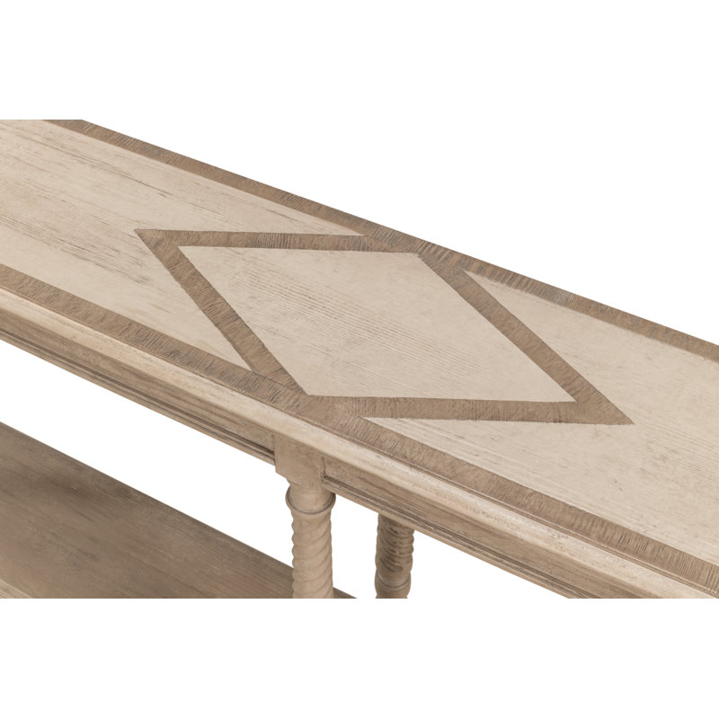Barn Grey Pinewood Console Table with Twist Spindle Legs