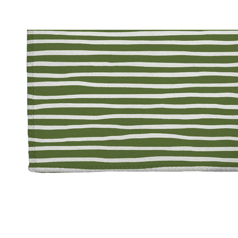 Paillasson Ribbon Play, Vert olive, L 36 po x L 24 po