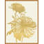 Gold Leaf Wood Cut 1' Framed Graphic Art Print on Glass