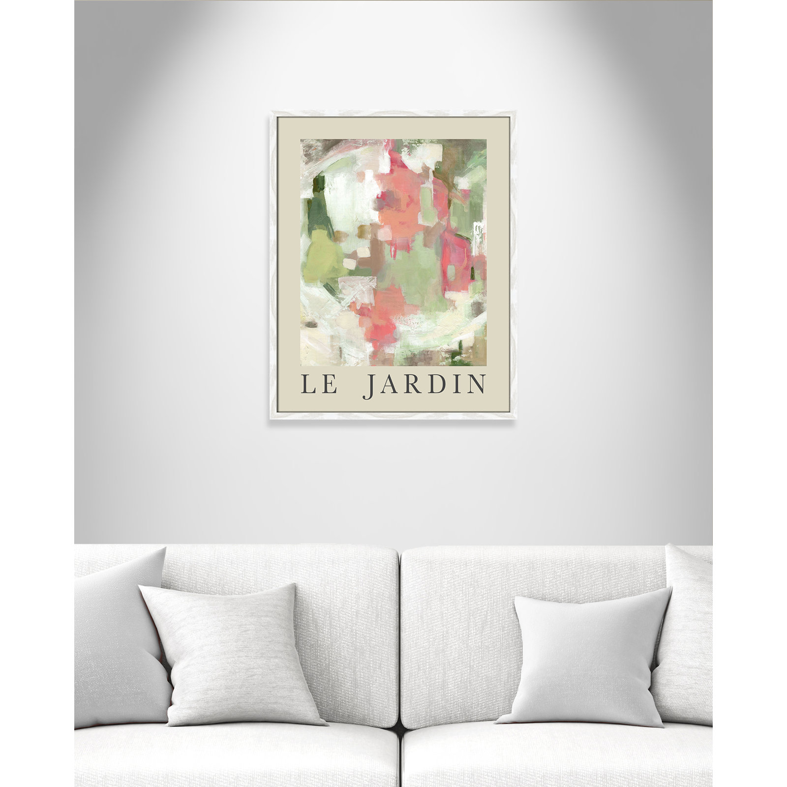 Botanical Poster Collection " Le Jardin " by Carol Robinson, No, White Single Picture Frame, 29.5" H x 23.5" W x 0.75" D