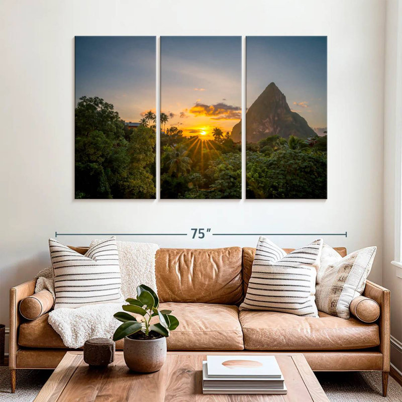 Rorry Pitons At Sunrise, 42" H x 65" W