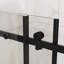 Porte de douche coulissante pour baignoire de salle de bain l 60 po x H 58 po, verre trempé de 6 mm avec revêtement à l'épreuve de l'eau, largeur réglable, joint anti-éclaboussures, baignoire épaisse moderne en verre noir mat, conception réversible imperméable,