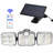 3 - Head LED Solar Powered Dusk to Dawn Outdoor Security Flood Light with Motion Sensor