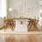 Modern Solid Wood Dining Table Sets with 6 Chairs