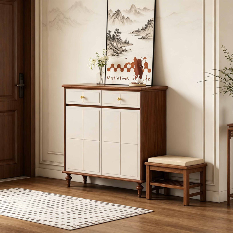 Armoire à chaussures de luxe American Home, Crème/brun