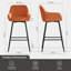 Lovington 71cm Velvet Bar Stools with Armrest-577405848