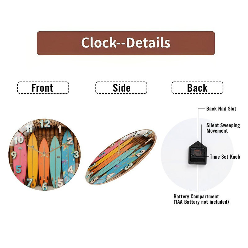 Horloge murale 12 pi