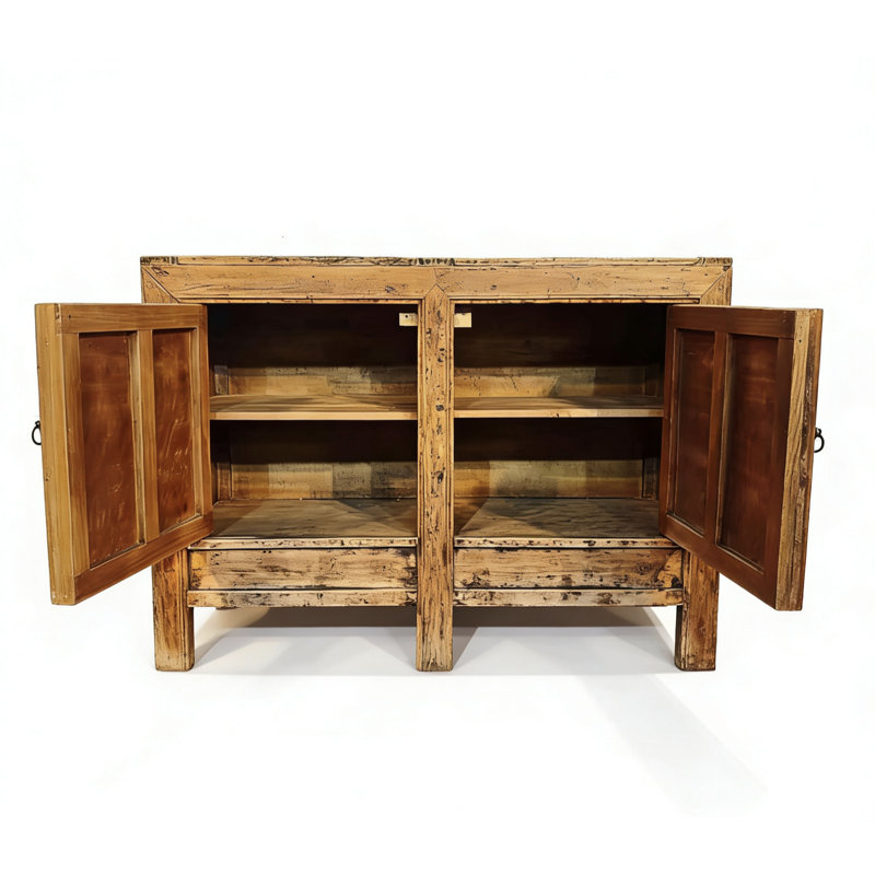 Aged Poplar Double Cabinet