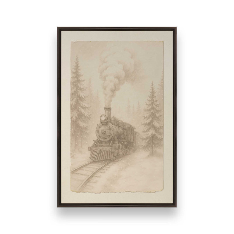 Steam Over Snow Canvas Art Print, 12.75" H x 8.75" W, American Maple