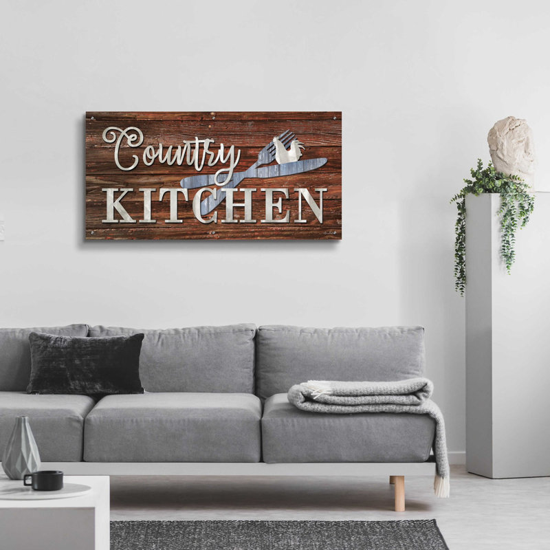 'Country Kitchen' by Lori Deiter Acrylic Glass Wall Art, 24" H x 48" W x 0.2" D