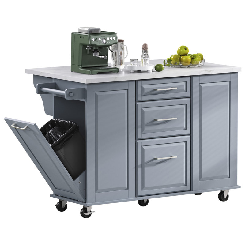 50.7 " W Kitchen Island, Blue