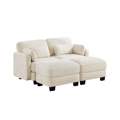 Channel Tufted Design Modern Minimalist Modular Sectional Sofa