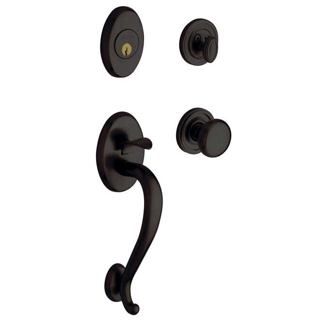 Logan Handleset with Deadbolt and Door Lever and Rosette, Oil Rubbed Bronze, Right