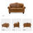 Lemuel 60" Genuine Leather Chesterfield Loveseat with Nailhead Trim & Rolled Armrests-91110272