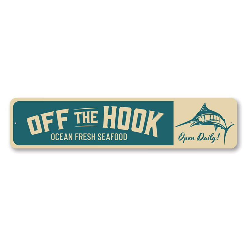 Panneau en aluminium «Off the Hook», H 4 po x l 18 po x P 0,04 po