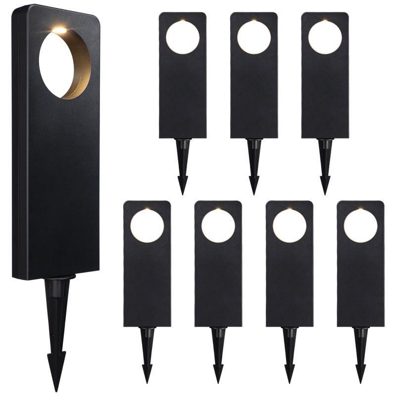 Black Integrated LED Metal Pathway Light