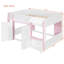 Lit mezzanine double avec maisonnette et rangement-1444813185