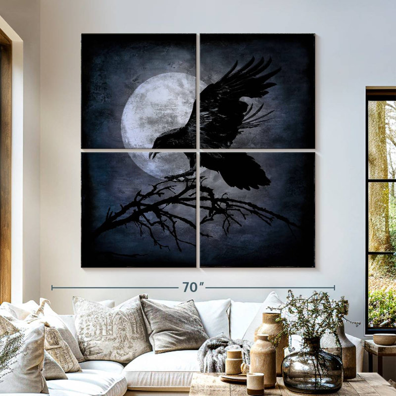 Kelan Moonlight Crow, 57" H x 57" W