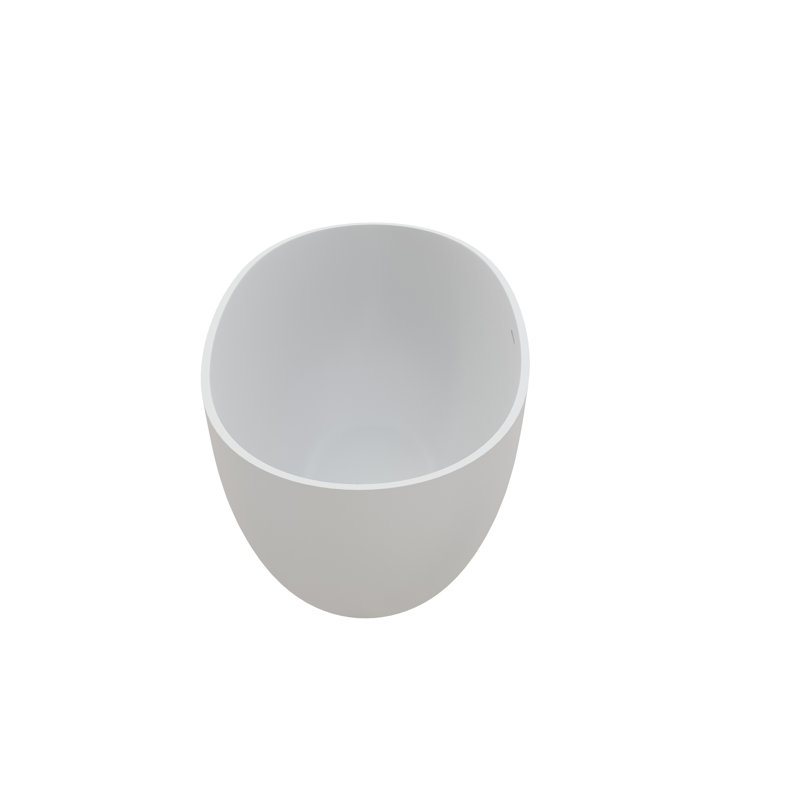 55" Premium Solid Surface Deep Soaking Bathtub