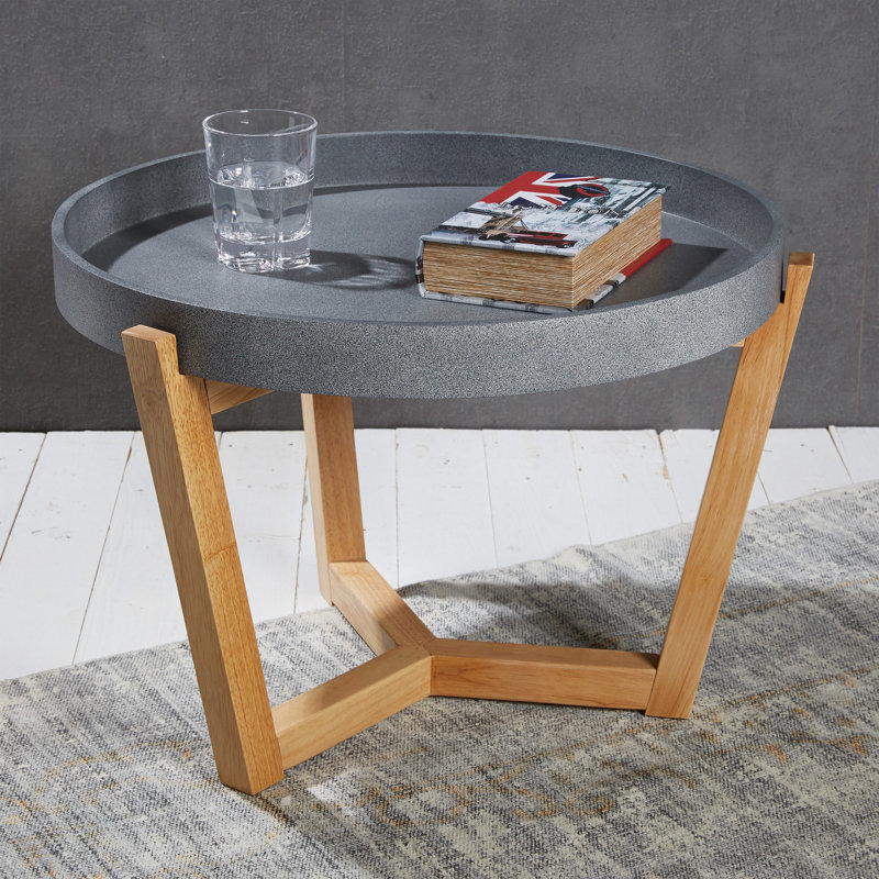 Mikaela Tray Top End Table, Grey