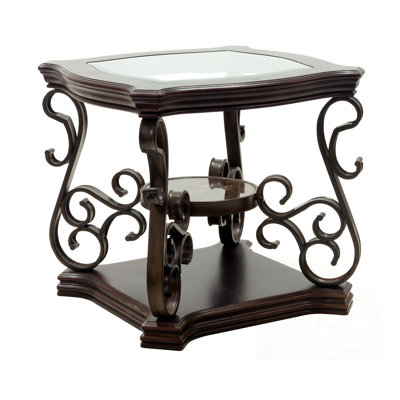 Katy with Glass Top and middle shelf