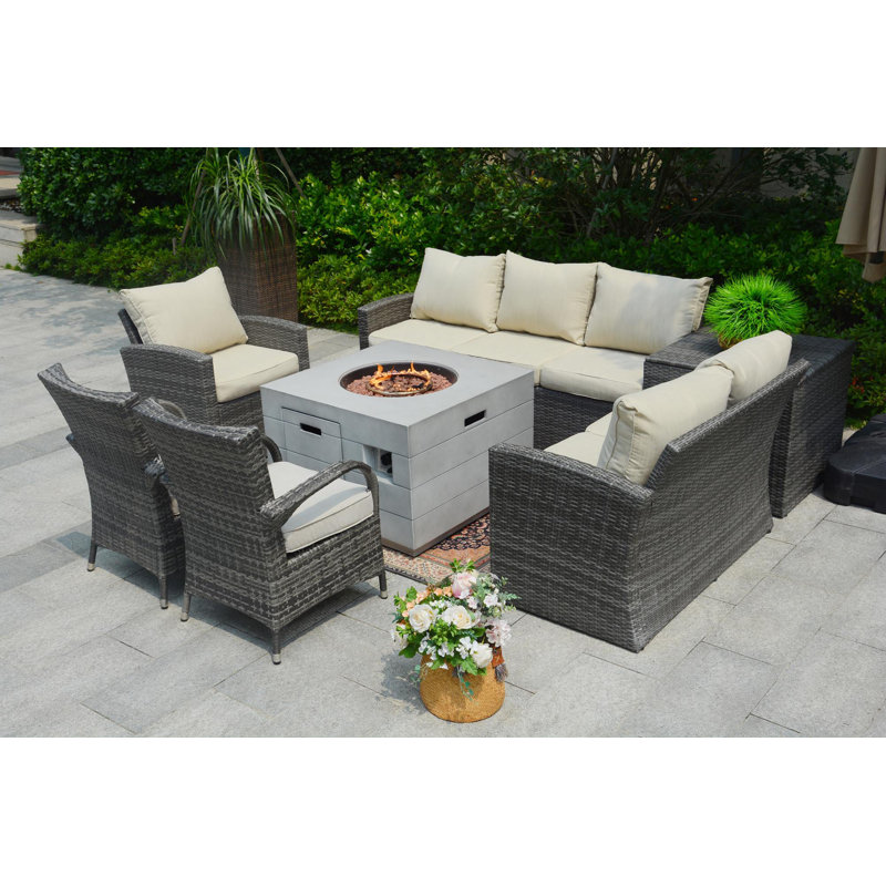 8 - Person Patio Conversation Set with Cushions