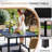 Callista All Steel Outdoor Dining Table with Umbrella Hole