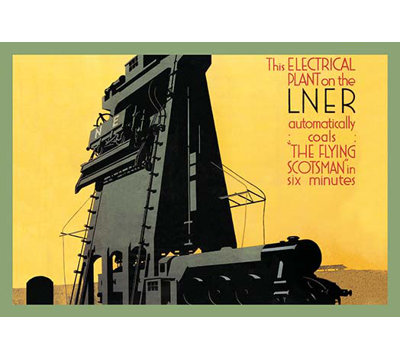 « automatic houillère in six minutes-the flying scotsman » par frank newbould, affiche rétro