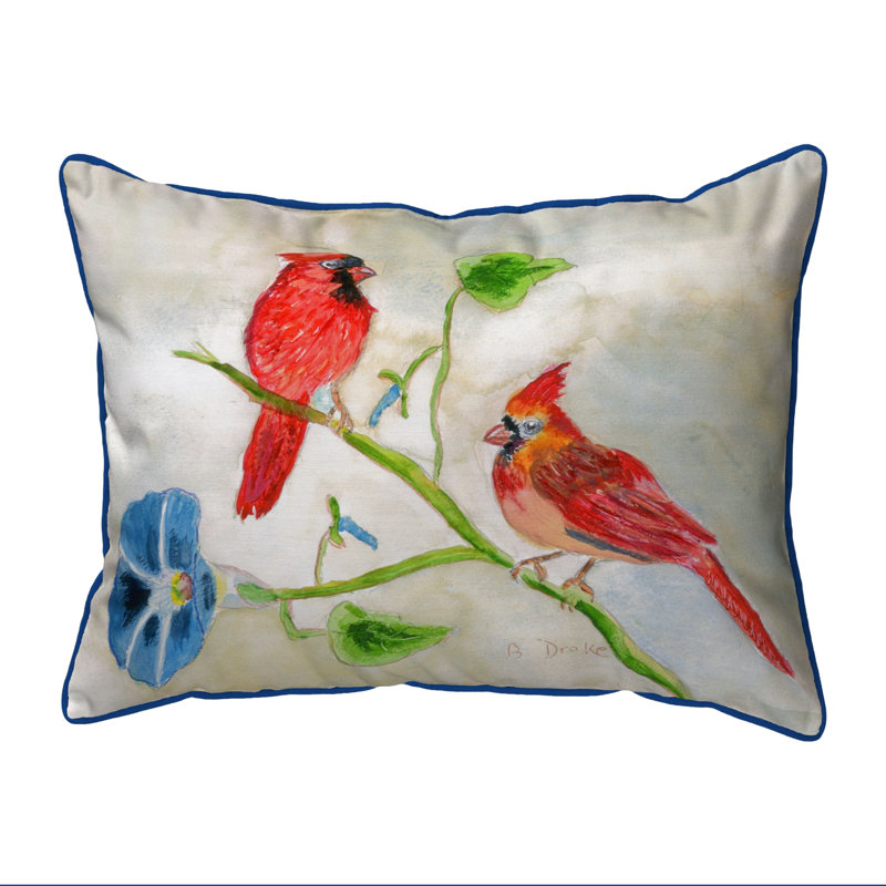 Cardinals Outdoor Rectangular Pillow Cover & Insert, Large