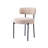 Short Plush Upholstered Metal Dining Chairs-583996522