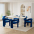 Ensemble de table de salle à manger moderne à double piédestal