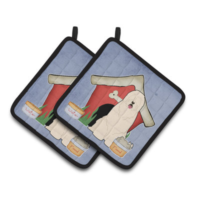 Caroline's Treasures Dog House Polyester Potholder