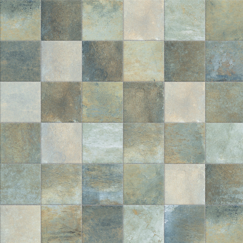Nusa 9.75" x 9.75" Porcelain Wall & Floor Tile, Jade