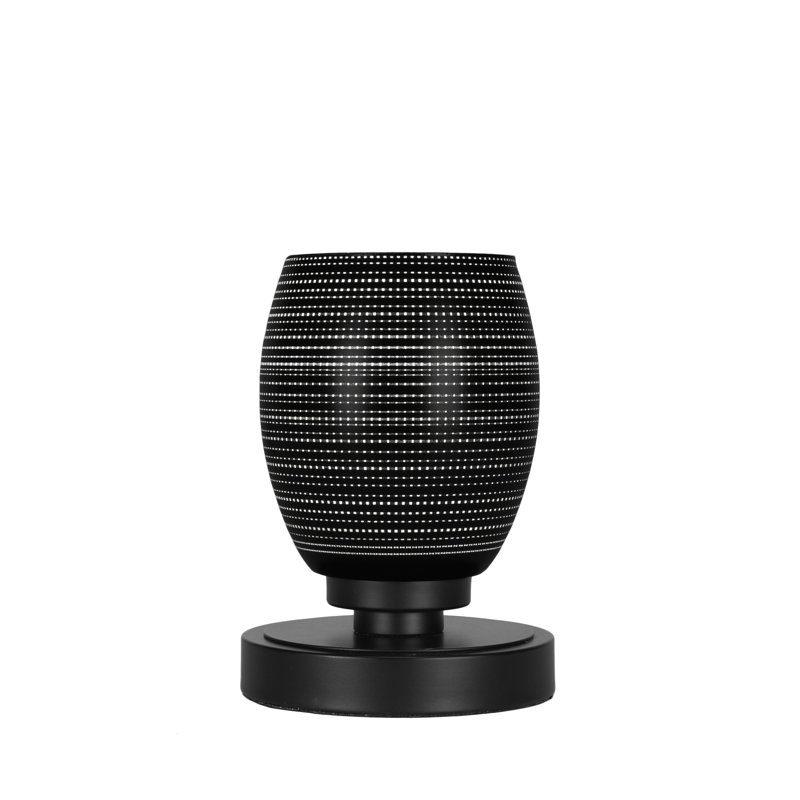 Aneka Accent Lamp Shown With 5" Matrix Glass, Gray, Matte Black