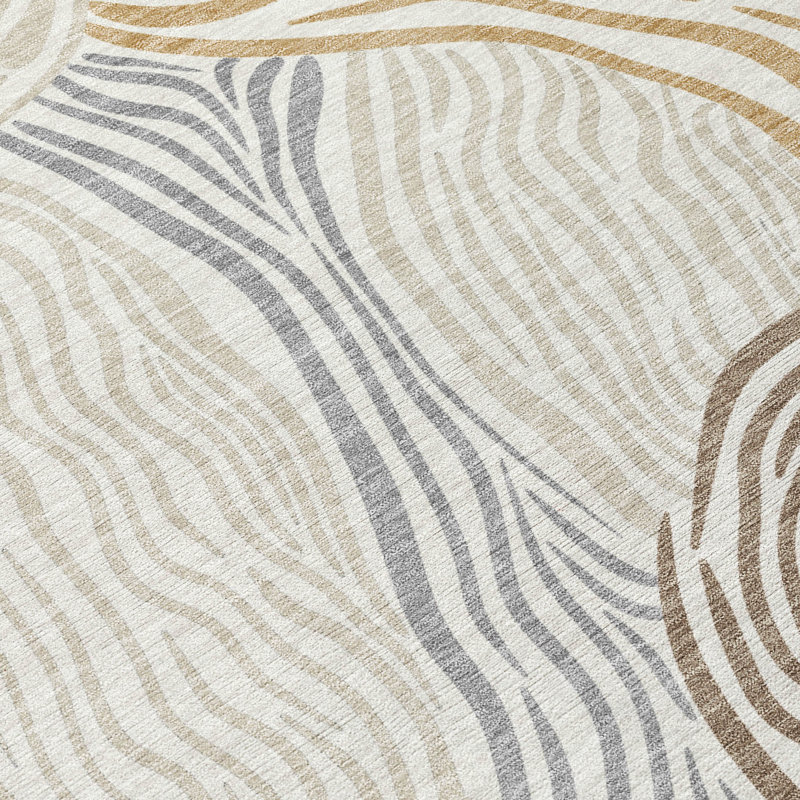 Tapis intérieur / extérieur lavable à la machine Chantille ACN2603, Ivoire ivoire, Tapis de couloir 2 pi 3 po x 7 pi 6 po