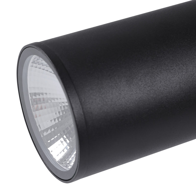 Black 22"H Aluminum Integrated LED Cylinder Up Down Outdoor Wall Sconce, 22" H x 3" W x 4.5" D