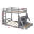 Stylish Bunk Bed Featuring LED Lights, USB Ports, Shelves and Storage Drawers-979981202