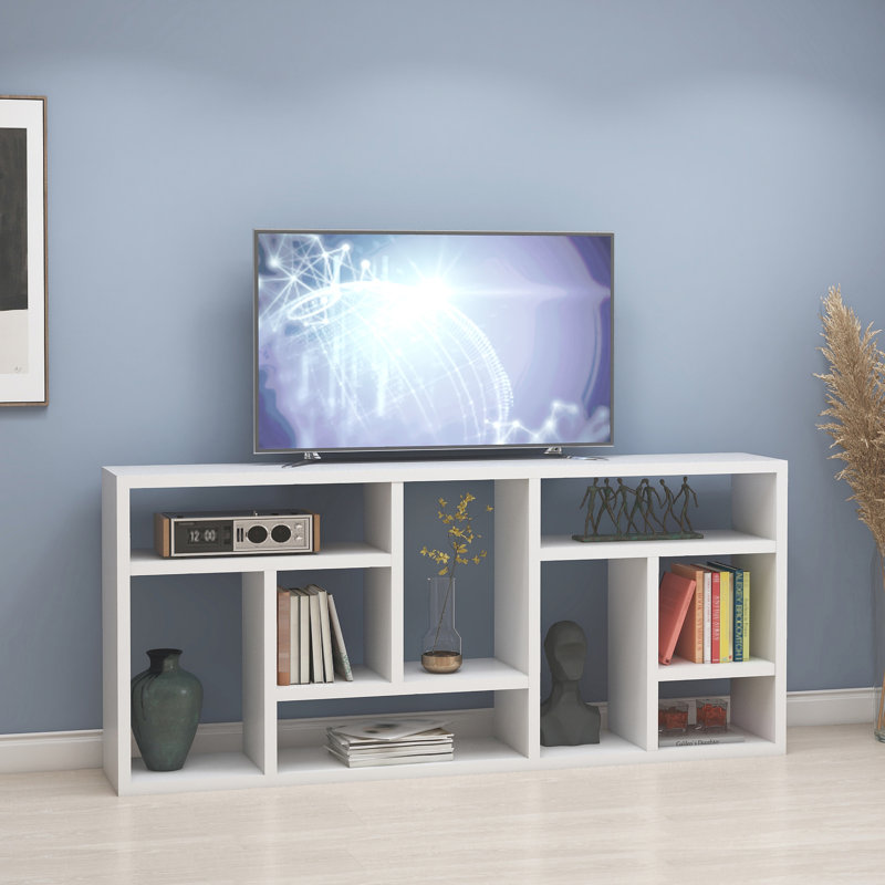 Bookcase In Pure White - Add Style To Your Living Room Display Shelf Organize And Beautify Area