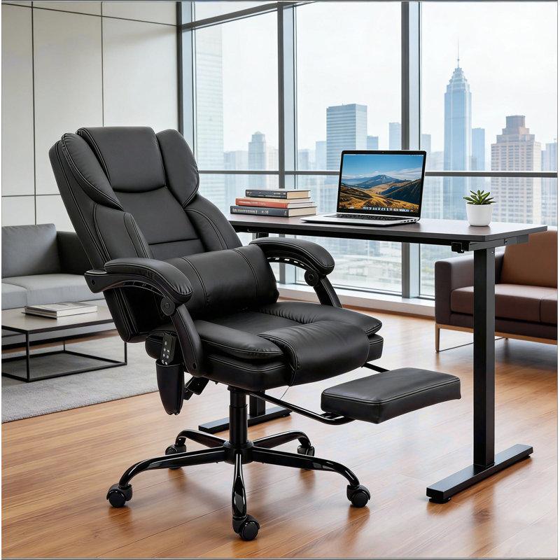 Fauteuil de bureau en similicuir avec massage, fauteuil de bureau, fauteuil inclinable